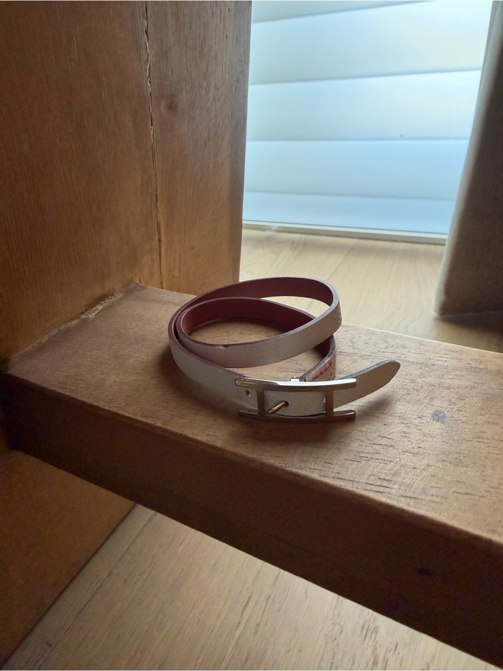 Hermes Behapi Double Tour bracelet in White - Picture 2 of 6